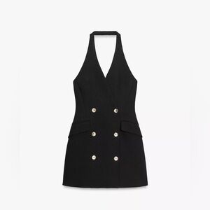 Zara Black NWTs Buttoned Dress